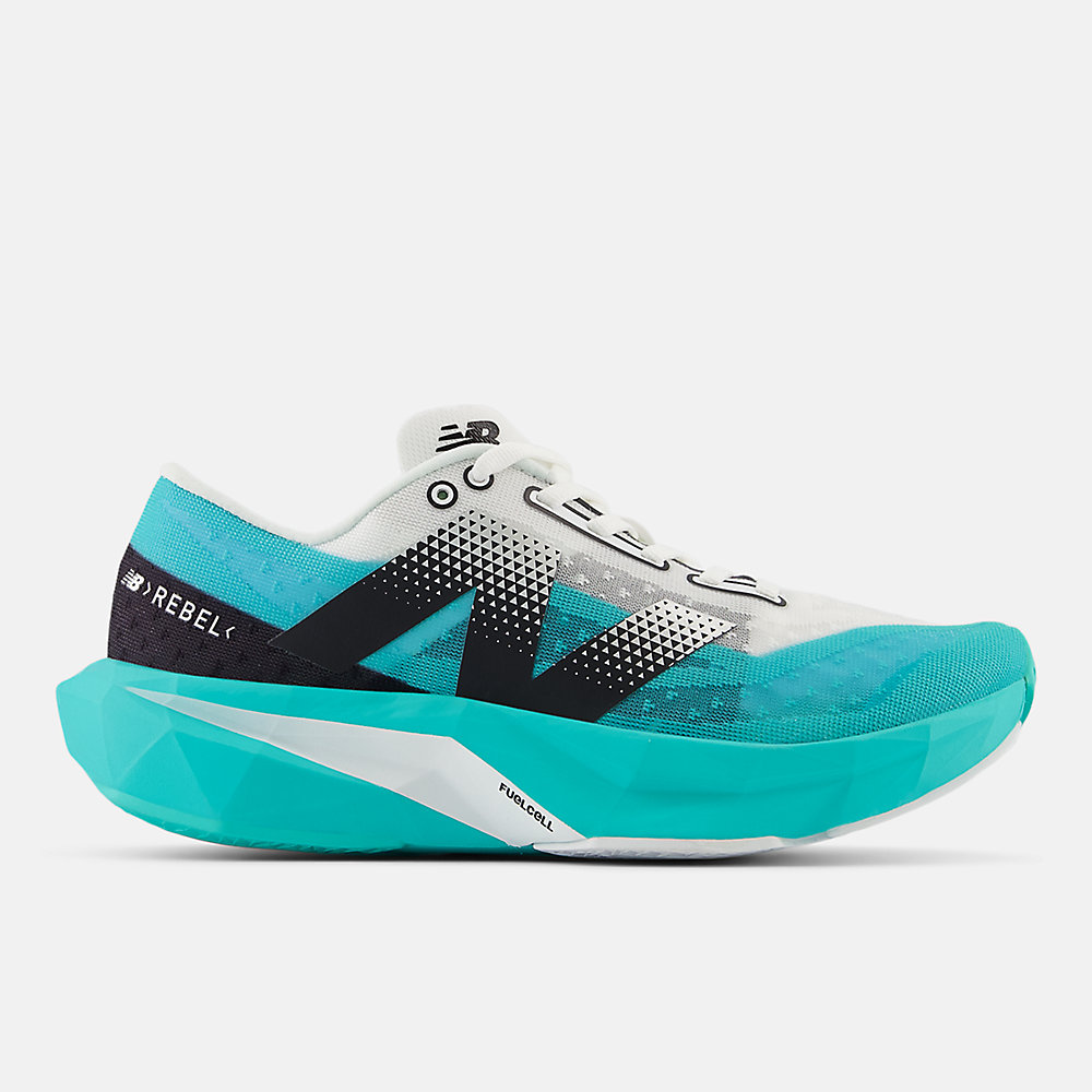 New Balance FuelCell Rebel v4 Shoes Cyber Jade with Black and White